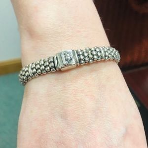 LOGOS Sterling Silver Caviar Rope Bracelet